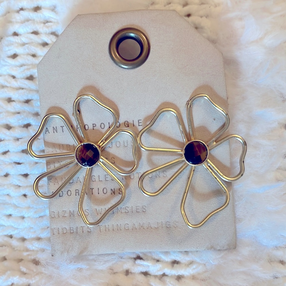 Anthropologie Flower Earrings